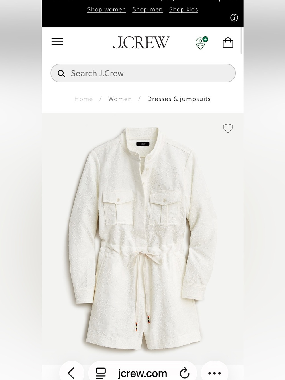 J. Crew Embroidered Cotton Romper Playsuit AP212  NWOT